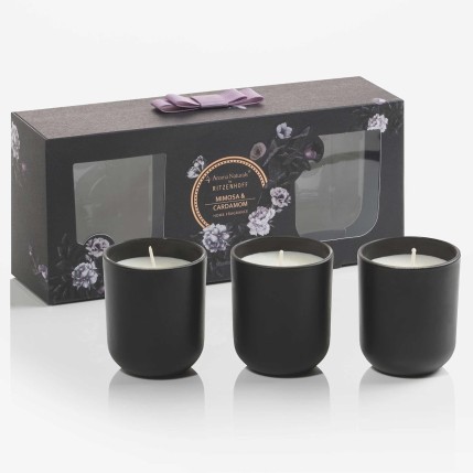 Aromatinių žvakių rinkinys 3vnt., dovanų dėžutėje